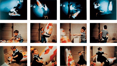 Sequential diagram of Bandura's Bobo Doll experiment on observational learning